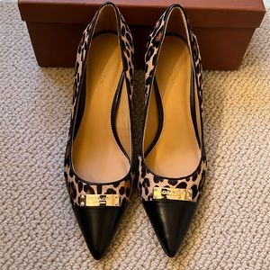 Coach leopard heels, size 7